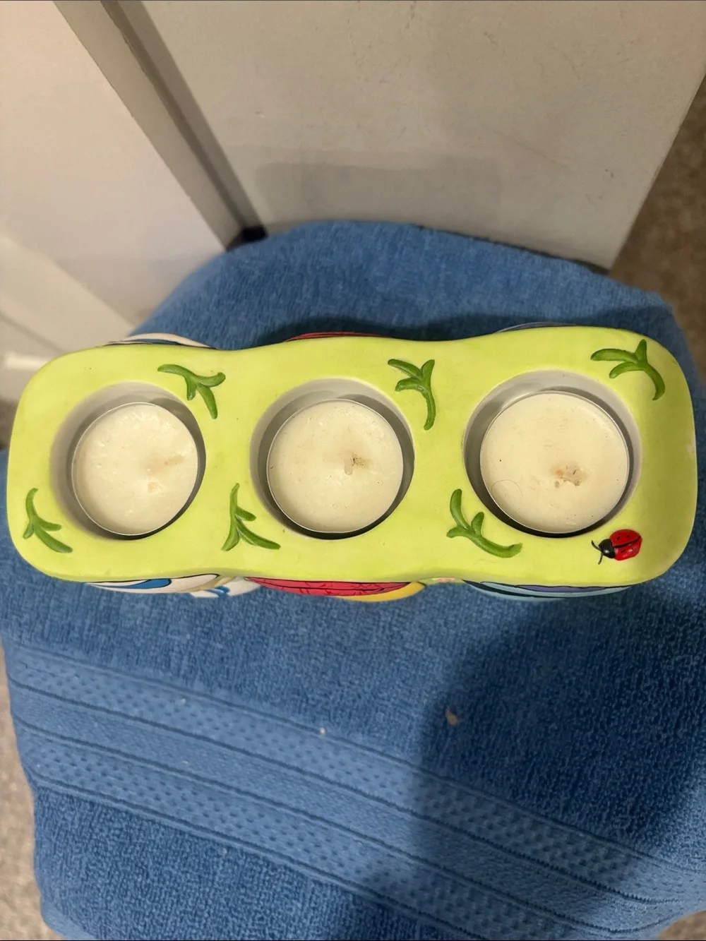 PartyLite Multicolor Ceramic Three Women Decorative Candle Holder